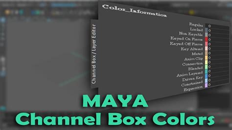 maya channel settings